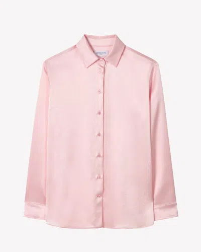 Serena Bute Satin Boyfriend Shirt In Pink