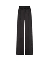 Serena Bute Satin Relaxed Jogger With Zip Pockets - Black