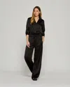 Serena Bute Satin Relaxed Jogger With Zip Pockets