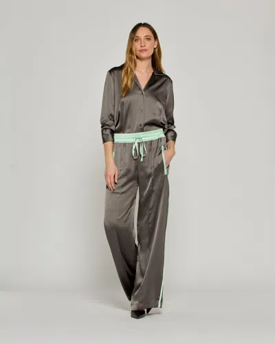 Serena Bute Satin Relaxed Jogger With Zip Pockets