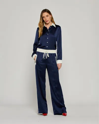 Serena Bute Satin Relaxed Jogger With Zip Pockets