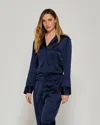 Serena Bute Satin Revere Collar Shirt