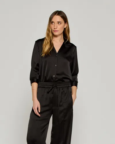 Serena Bute Satin Revere Collar Shirt