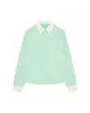 Serena Bute Satin Serena Shirt - Mint In Green