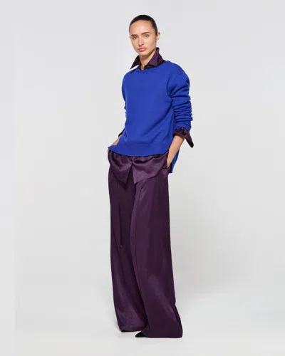 Serena Bute Satin Serena Trouser In Purple