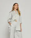 Serena Bute Satin Stripe Open Back Shirt