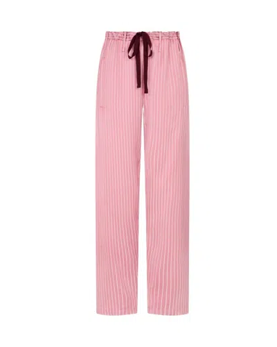 SERENA BUTE SATIN STRIPE UTILITY JOGGER - PINK