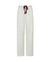 Serena Bute Satin Stripe Utility Jogger - Silver In White