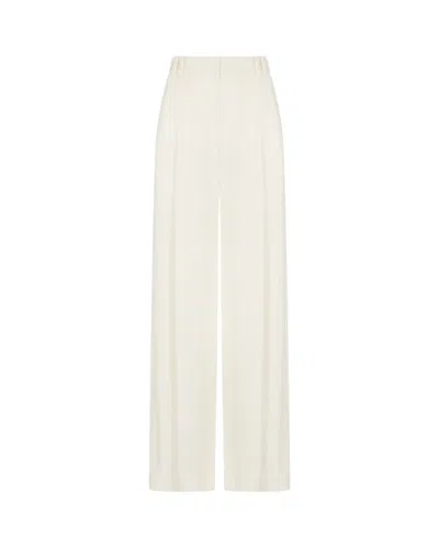 Serena Bute Serena Trouser With Georgette Trim - Cream
