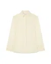 Serena Bute Silk Cape Sleeve Shirt - Cream In Neutrals