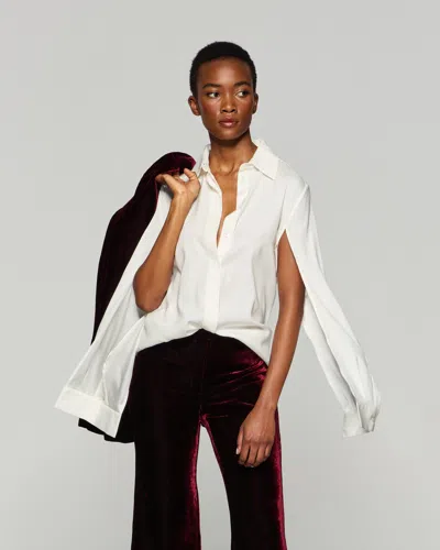 Serena Bute Silk Cape Sleeve Shirt