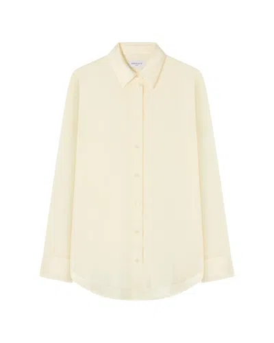 SERENA BUTE SILK CLASSIC SHIRT - CREAM