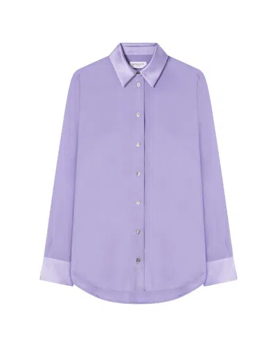 SERENA BUTE SILK CLASSIC SHIRT - LILAC