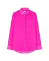 Serena Bute Silk Classic Shirt - Neon Pink In Pink