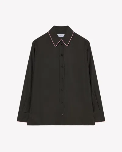 Serena Bute Silk Relaxed Shirt In Green