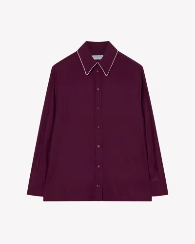 Serena Bute Silk Relaxed Shirt In Purple