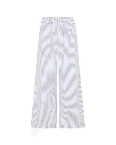 Serena Bute Striped Cropped Jogger - Navy/white