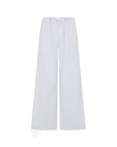 SERENA BUTE STRIPED CROPPED JOGGER - NAVY/WHITE