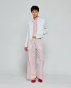 Serena Bute Striped Cropped Jogger In Pink