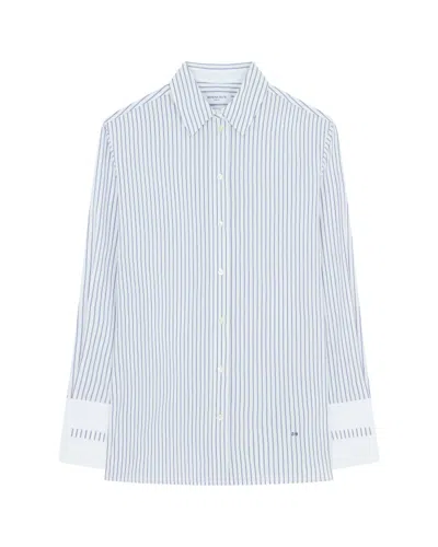 Serena Bute Striped Oversized Shirt '25 - Navy/white