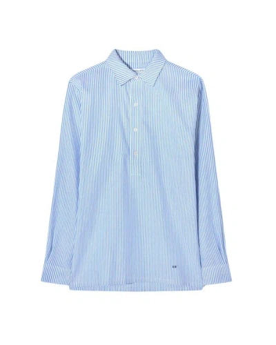 Serena Bute Striped Summer George Shirt - Blue/white