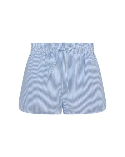 Serena Bute Striped Summer Shorts - Blue/white