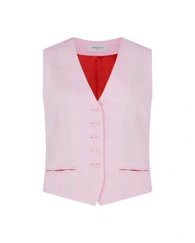 Serena Bute Summer Waistcoat - Pastel Pink