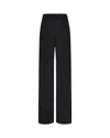 Serena Bute Satin Stripe Serena Trouser - Black In Black