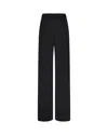 Serena Bute Tailored Trouser With Georgette Trim - Black