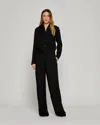Serena Bute Tailored Trouser With Georgette Trim In Black