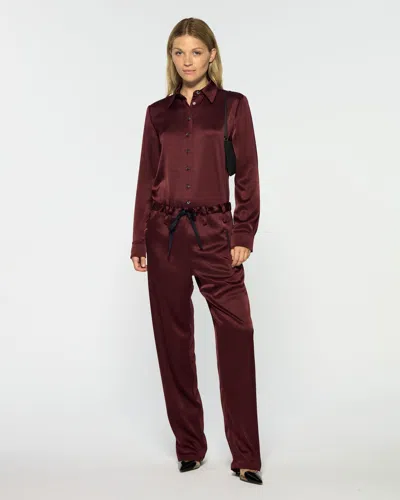 Serena Bute Utility Jogger In Burgundy