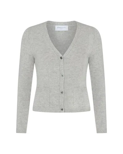 Serena Bute V-neck Pocket Cardigan - Grey