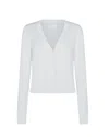 Serena Bute V-neck Semi Cropped Cardigan In Grey