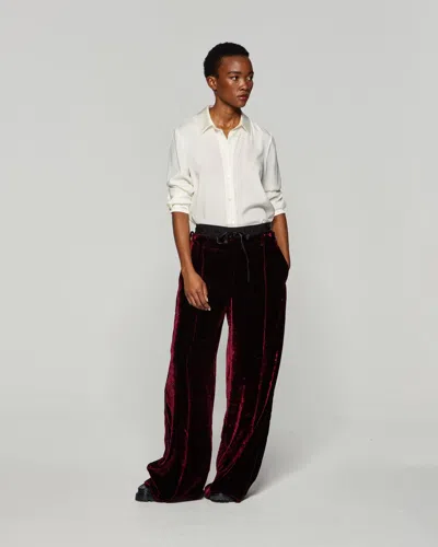 Serena Bute Velvet Double Waistband Relaxed Jogger