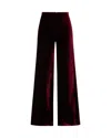 Serena Bute Velvet Flare Trouser - Burgundy