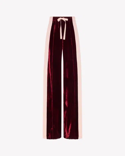 Serena Bute Velvet Jogger In Red
