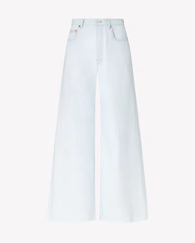 Serena Bute Wide Leg Denim Jeans In White