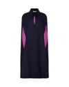 Serena Bute Wool Cape - Midnight Navy In Blue
