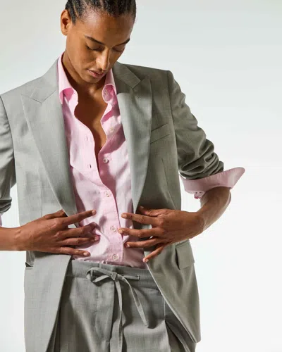 Serena Bute Wool Fitted Single Breasted Blazer In Gray