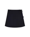 Serena Bute Wool Mini Kilt - Midnight Navy