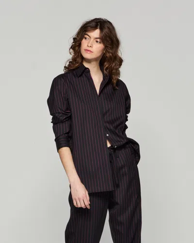 Serena Bute Wool Pinstripe Boyfriend Shirt