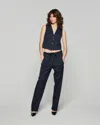 Serena Bute Wool Pinstripe Utility Trouser