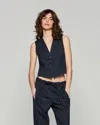 Serena Bute Wool Pinstripe Waistcoat