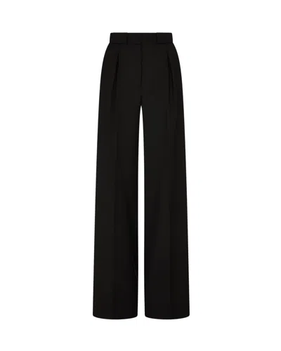 SERENA BUTE WOOL PLEATED TROUSER - BLACK