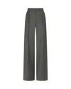 Serena Bute Wool Pleated Trouser - Dark Grey In Grey