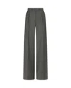 Serena Bute Wool Pleated Trouser - Dark Grey