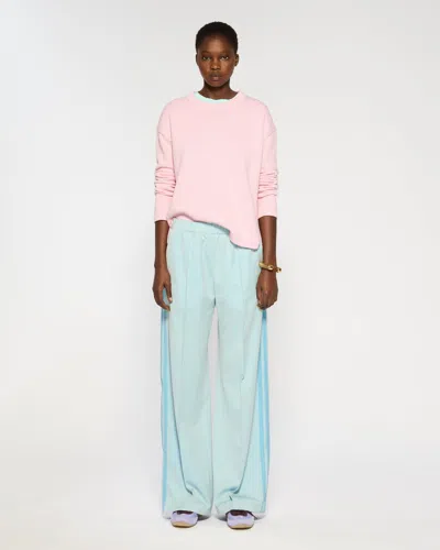 Serena Bute Wool Straight Leg Jogger In Blue