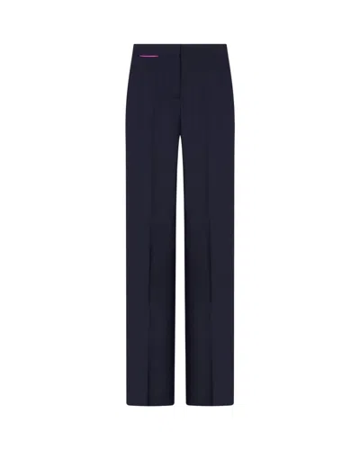 Serena Bute Wool Tapered Trouser - Navy In Blue