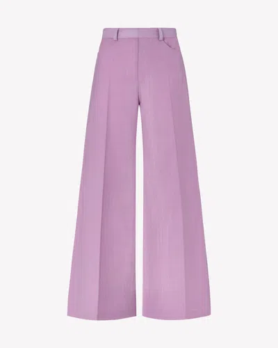 Serena Bute Wool Wide Leg Trouser In Purple