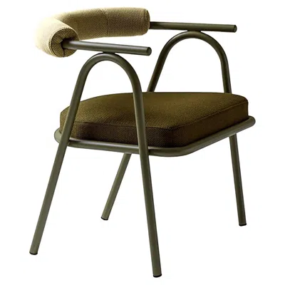 Pre-owned Serena Confalonieri Baba Olive Green Armchair By